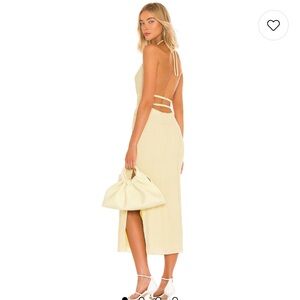 L’Academie Revolve Midi Dress in Baby Yellow